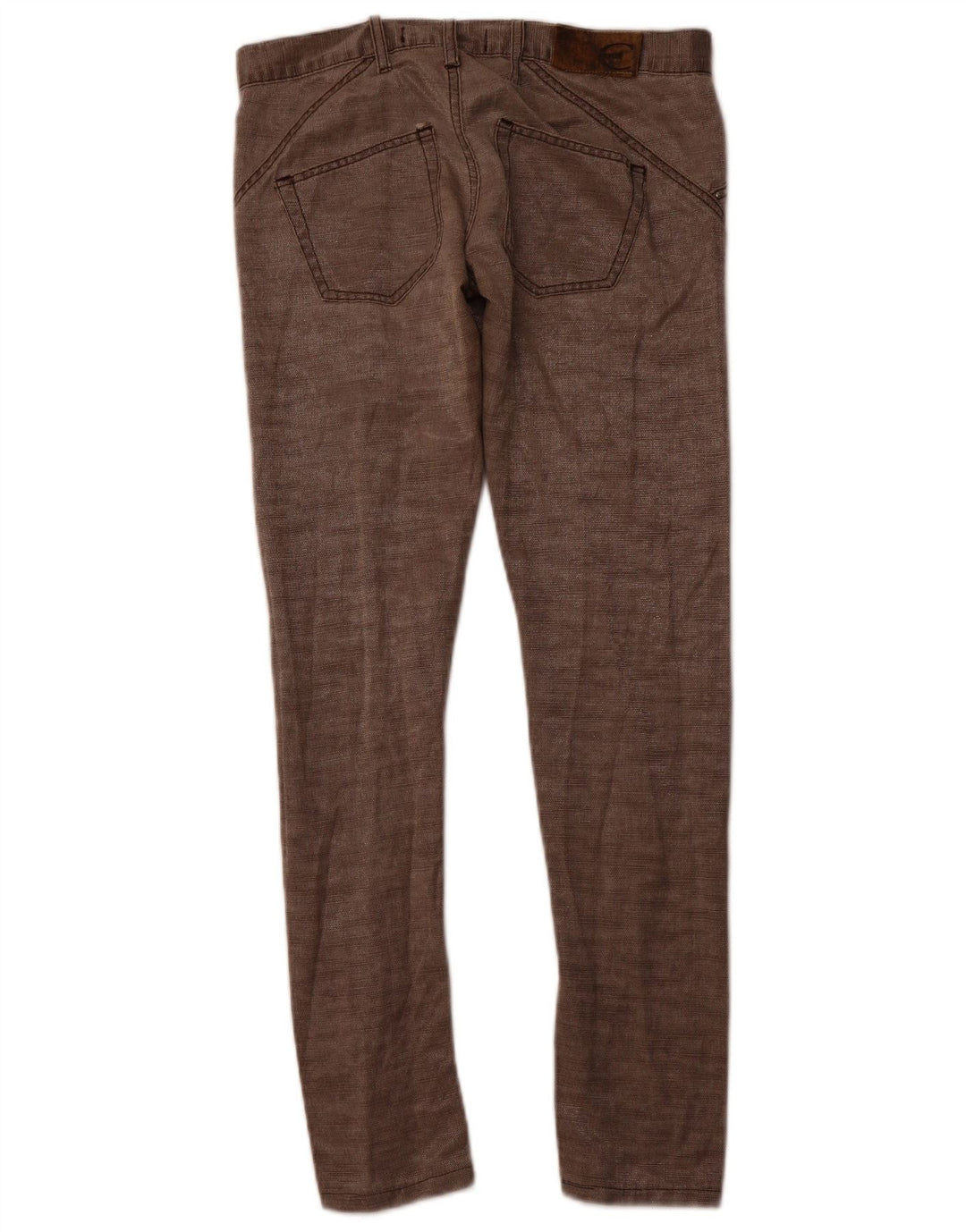 JUST CAVALLI Женские узкие повседневные брюки IT 40 Small W30 L30 Коричневые хлопковые