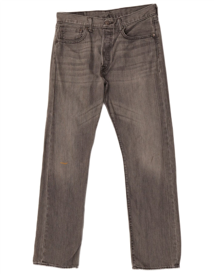 Мужские прямые джинсы Levi's 501 W32 L30 серые, хлопок