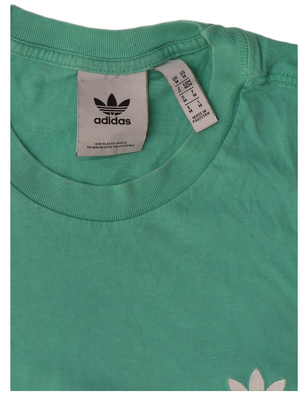 Мужская футболка с рисунком Adidas Top Medium Бирюзовый хлопок