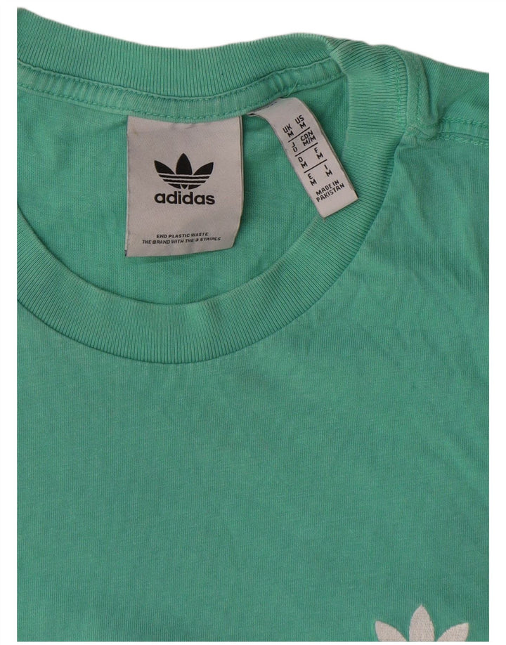 Мужская футболка с рисунком Adidas Top Medium Бирюзовый хлопок