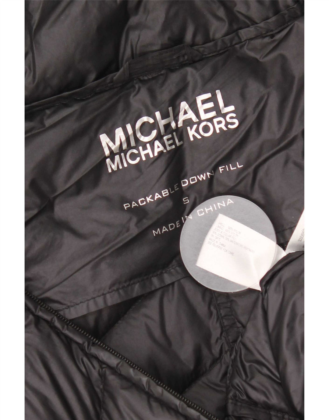 Женская стеганая куртка Michael Kors UK 10, маленькая, черный нейлон