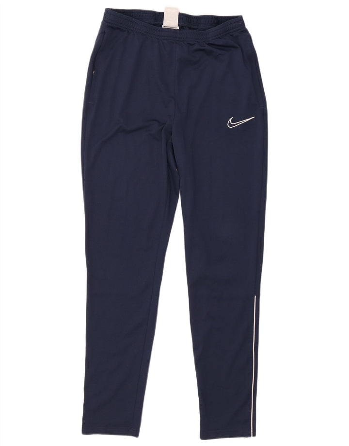 Мужские спортивные брюки Nike Dri Fit среднего размера, темно-синие, полиэстер