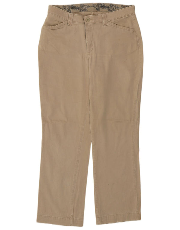 Женские прямые повседневные брюки Lee, размер США 10, большие W32 L29, бежевый хлопок