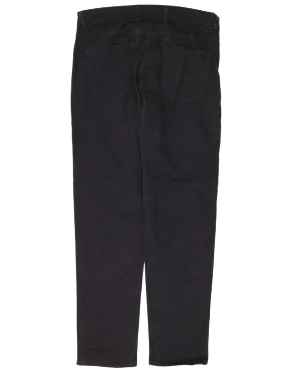 MASSIMO DUTTI Mens Slim Fit Casual Trousers W34 L31  Black Cotton