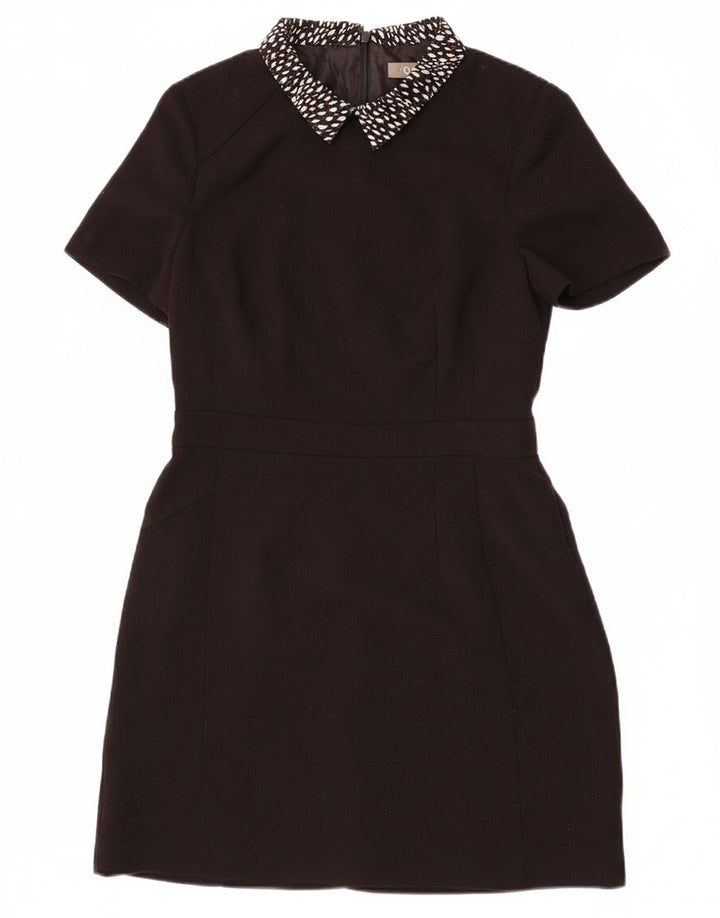 OASIS Womens Sheath Dress UK 12 Medium Black Polyester