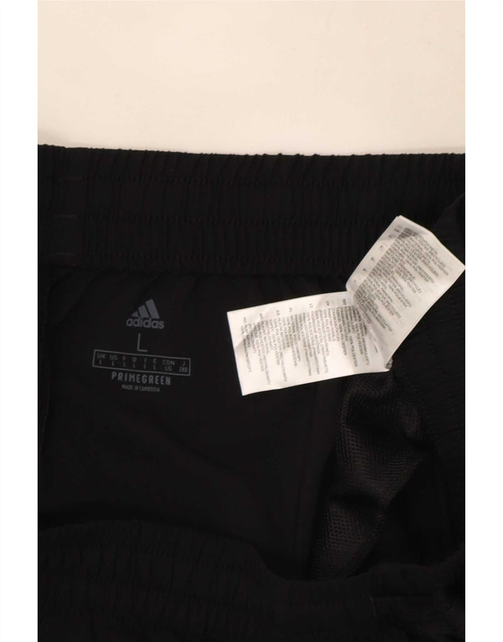 Мужские спортивные брюки Adidas, большие черные из полиэстера