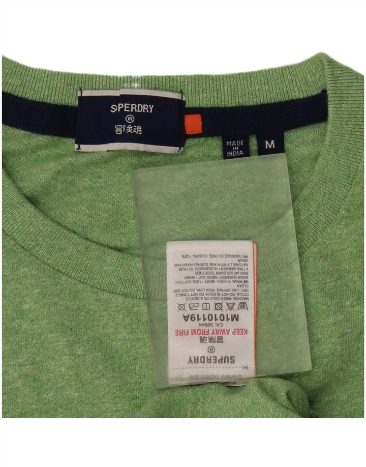 Мужская футболка Superdry Top из хлопка среднего зеленого цвета