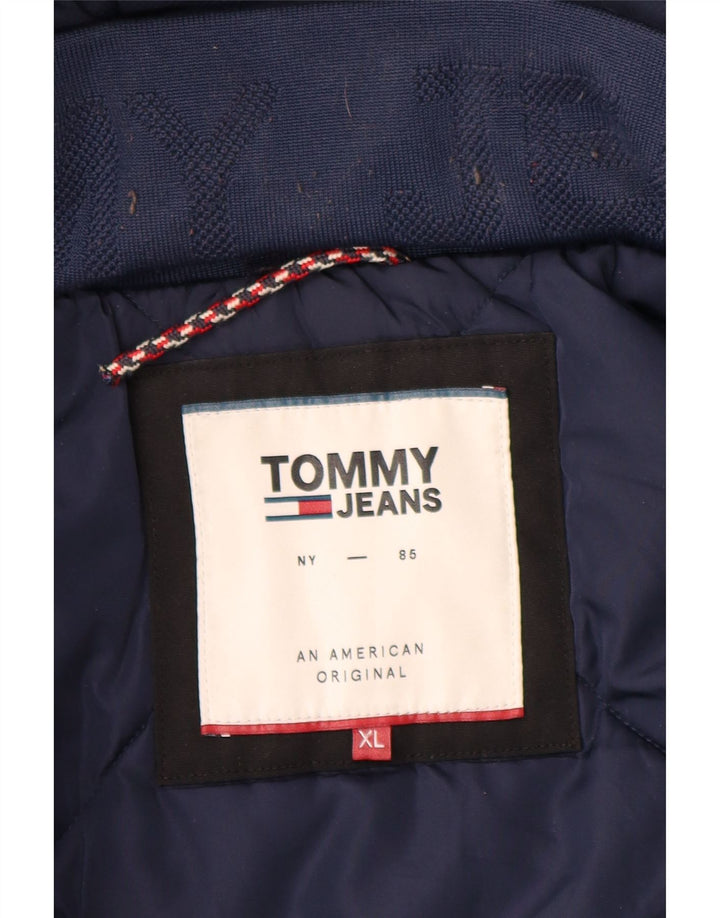 Мужская утепленная куртка с капюшоном Tommy Hilfiger UK 42 XL, черный полиэстер