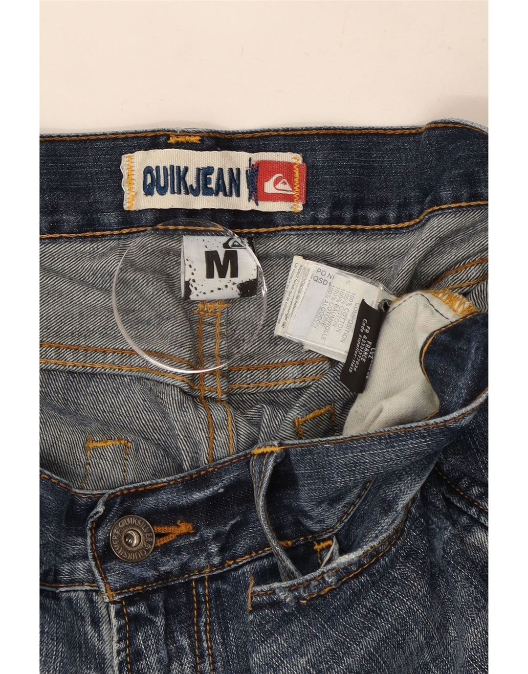Мужские джинсовые шорты Quiksilver Medium W32, синие, хлопок