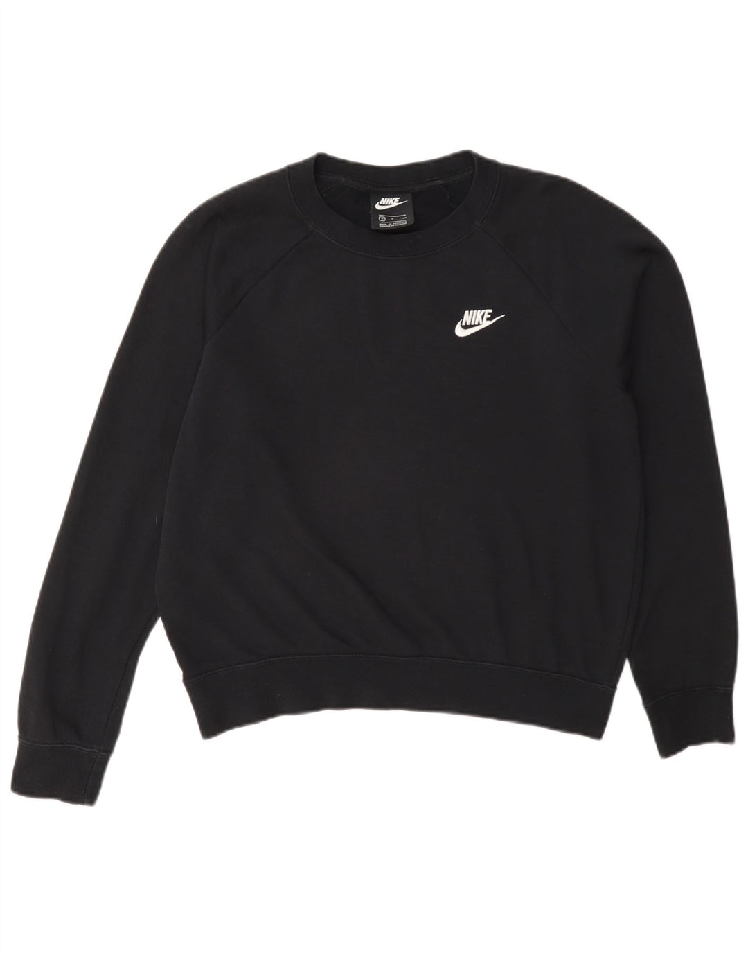 Женский свитер оверсайз Nike UK 10, маленький черный хлопковый