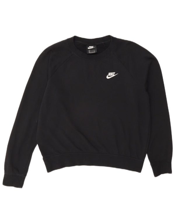 Женский свитер оверсайз Nike UK 10, маленький черный хлопковый