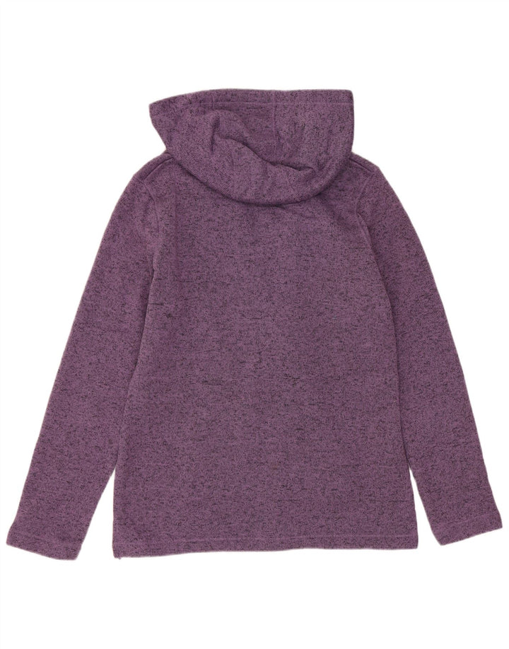 Женский джемпер с капюшоном EDDIE BAUER UK 14, средний фиолетовый, полиэстер с крапинками