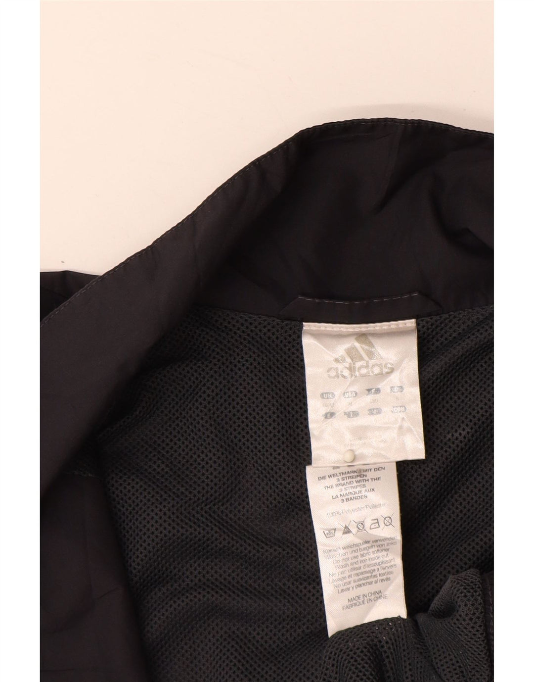 Мужская спортивная куртка ADIDAS UK 40/42, средний черный, цветной блок