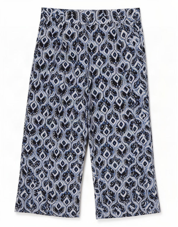 Женские капри с высокой талией Marks & Spencer UK 12, средние W32 L20, синие