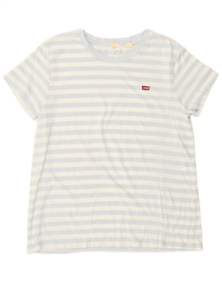 Женская футболка Levi's Top UK 14, большая синяя полоска