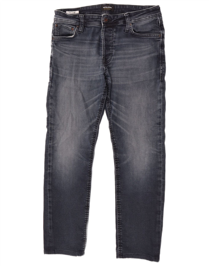 Мужские джинсы GLENN Slim W33 L30 Jack & Jones, синий хлопок