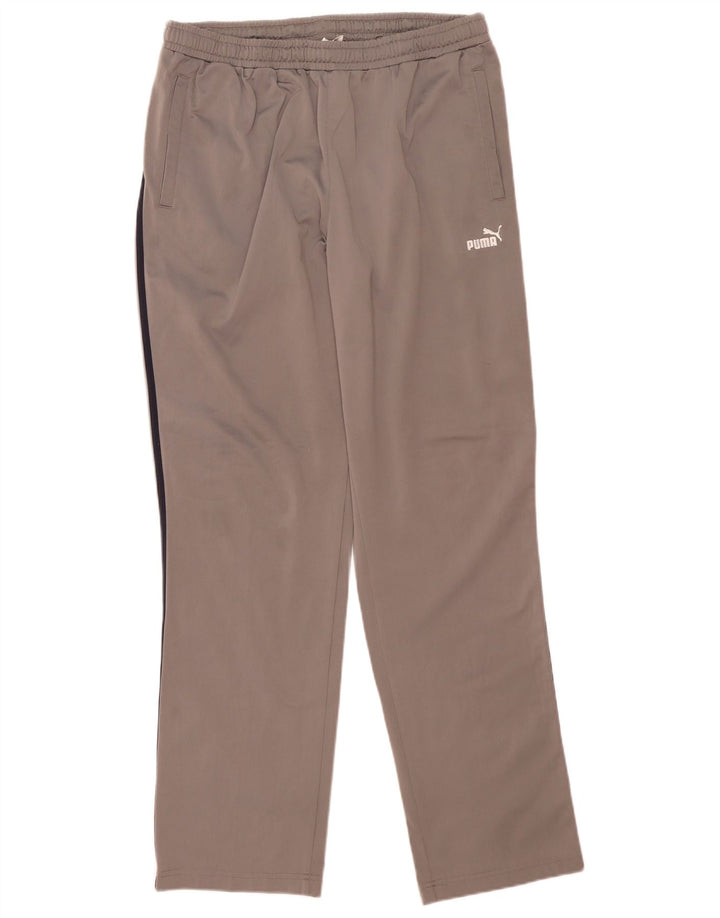 Мужские спортивные брюки Puma XL из полиэстера серого цвета в полоску