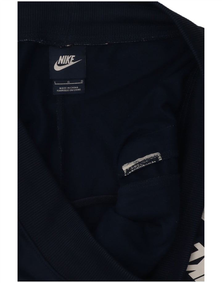Мужские спортивные брюки Nike, большие темно-синие брюки с цветными блоками, полиэстер