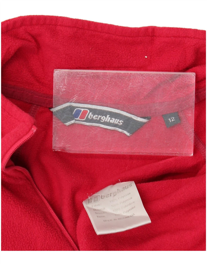 BERGHAUS Женский флисовый джемпер с воротником на молнии UK 12 Средний розовый полиэстер