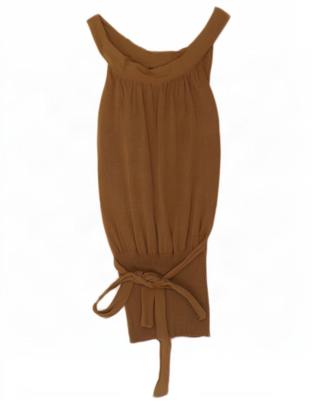 Женский топ с открытыми плечами Massimo Dutti UK 14, большой коричневый, вискоза