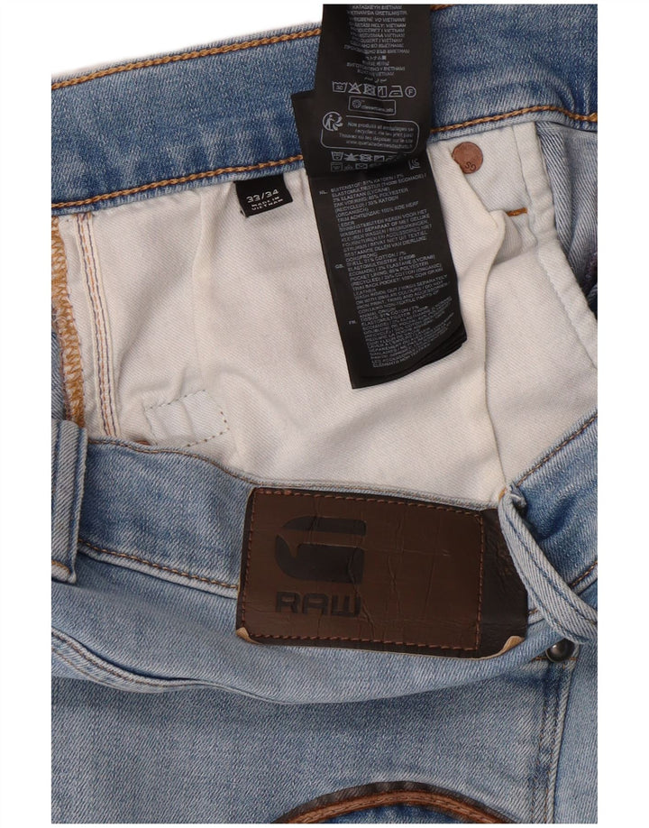 Мужские джинсы скинни G-STAR W33 L34 синие, хлопок