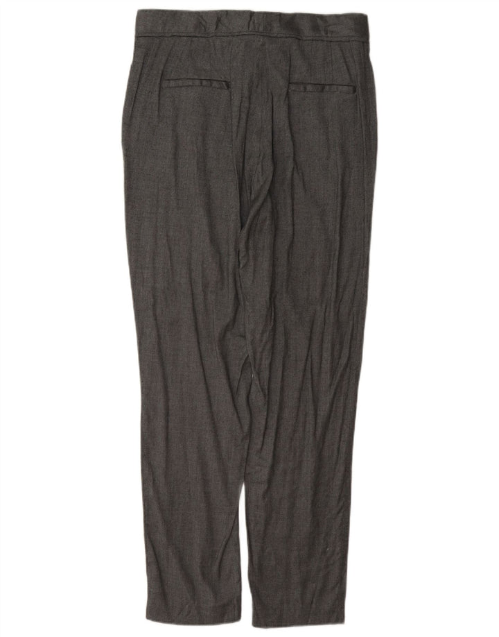 Massimo Dutti Женские узкие костюмные брюки EU 38 Small W28 L28 Серые шерстяные