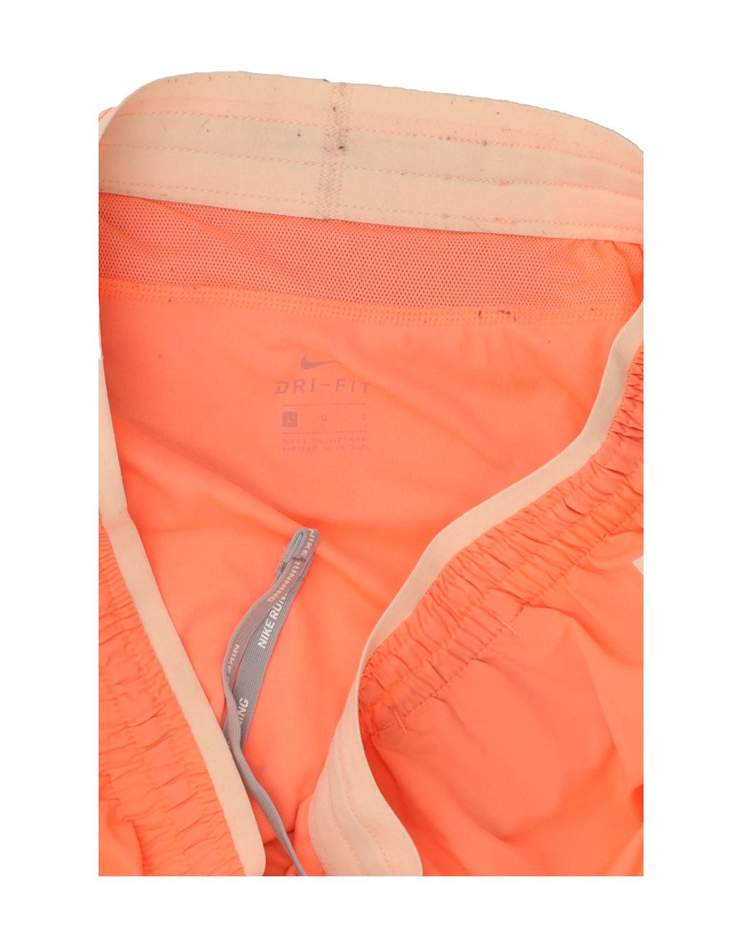 NIKE Womens Graphic Sport Shorts UK 16 Large Orange Polyester Vintage Nike and Second-Hand Nike from Messina Hembry 