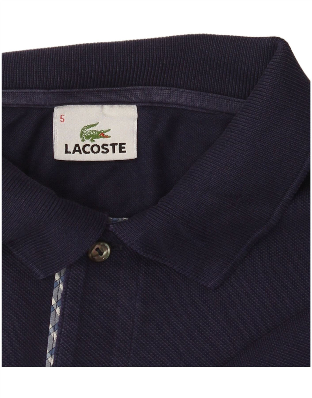 Мужская рубашка-поло Lacoste, размер 5, большая, темно-синяя