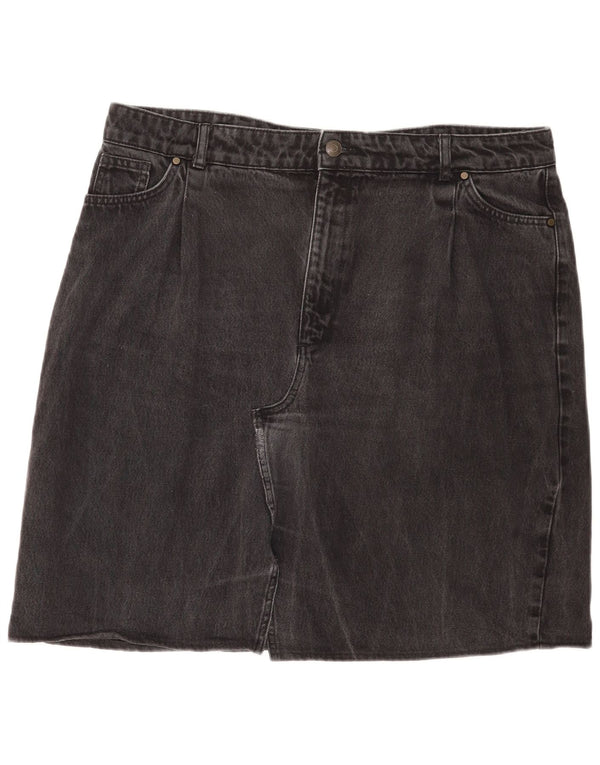 Женская джинсовая юбка John Lewis UK 18 XL W38, черный хлопок