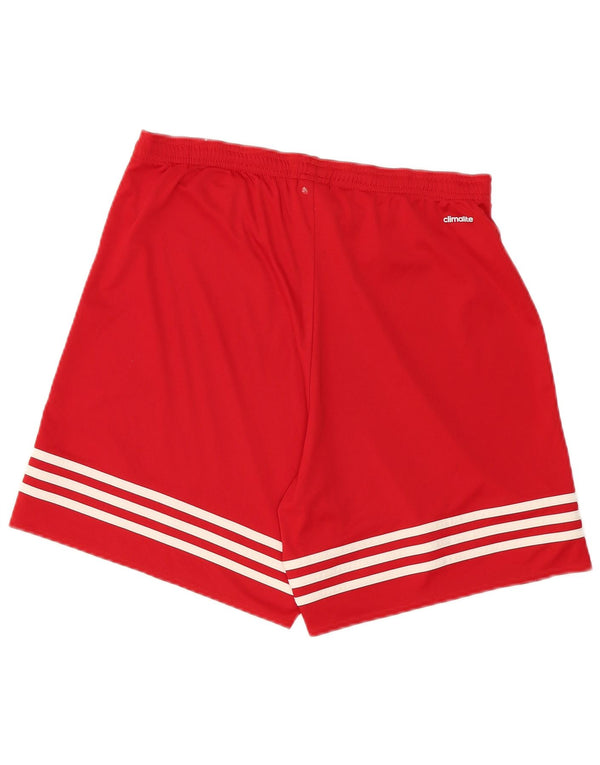 Adidas Mens Climalite Sport Shorts Large  Red Polyester