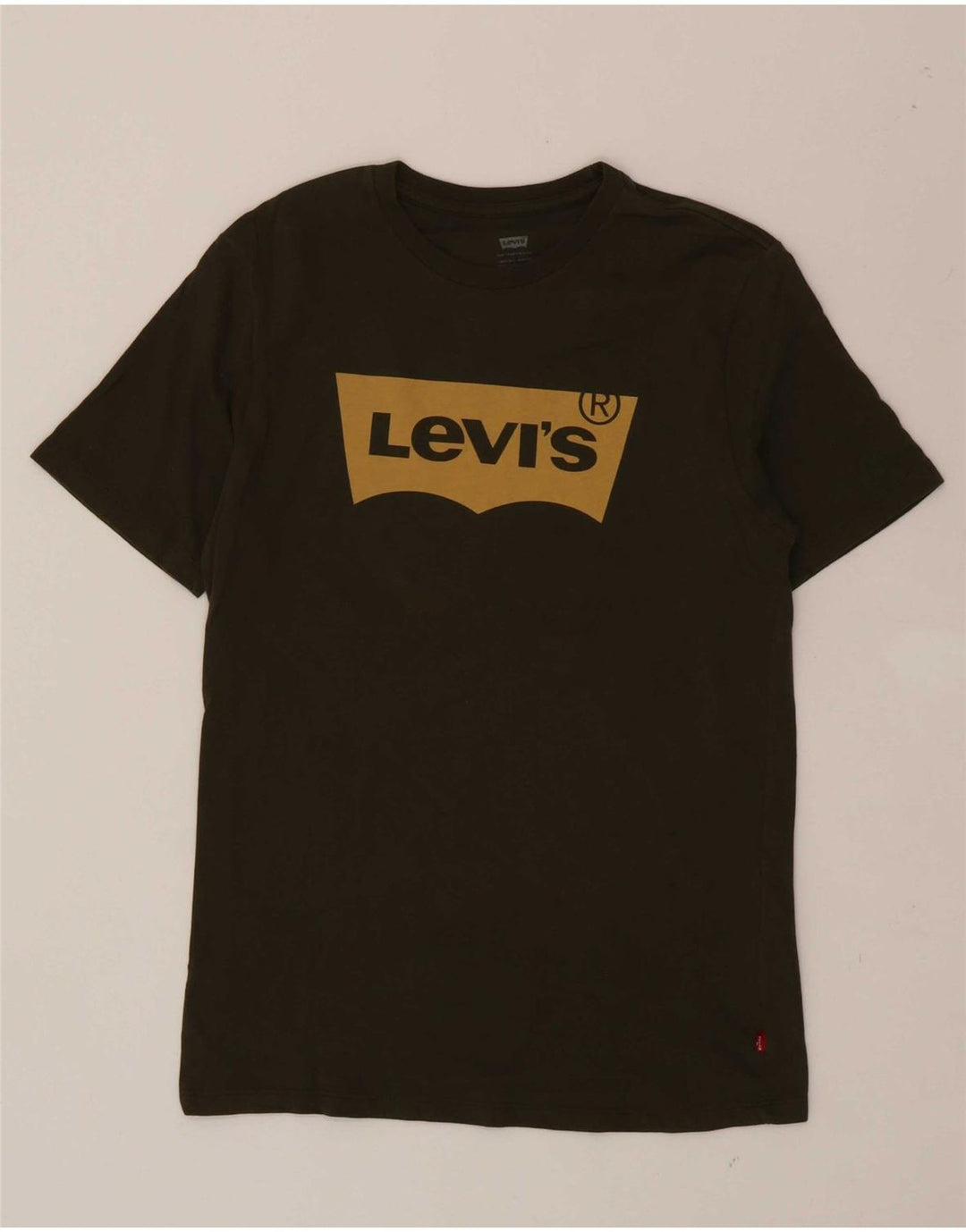 LEVI'S Mens Graphic T-Shirt Top Small Green Cotton