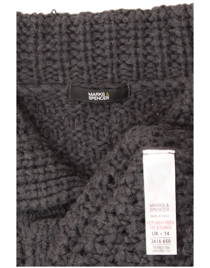 Женский кардиган Marks & Spencer UK 14, средний серый акрил
