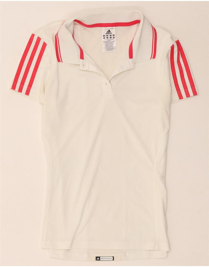 Женская рубашка поло Adidas Climacool UK 14, средний белый полиэстер