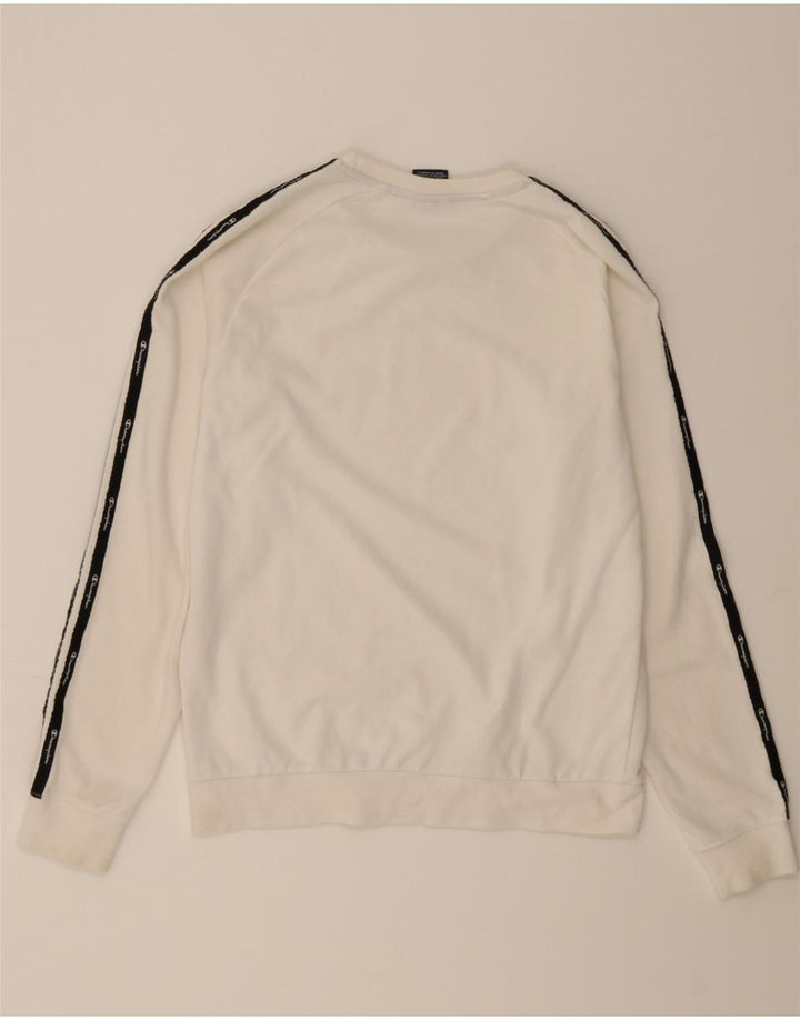 CHAMPION Boys Graphic Sweatshirt Jumper 15-16 Years 2XL  White Vintage Champion and Second-Hand Champion from Messina Hembry 