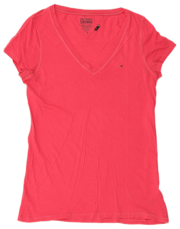 Женская футболка Tommy Hilfiger Top UK 14, большая розовая