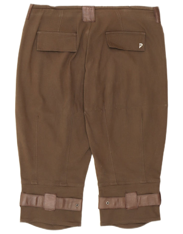 Dondup Женские капри Trachten с высокой талией W30 L17 Коричневые хлопковые брюки