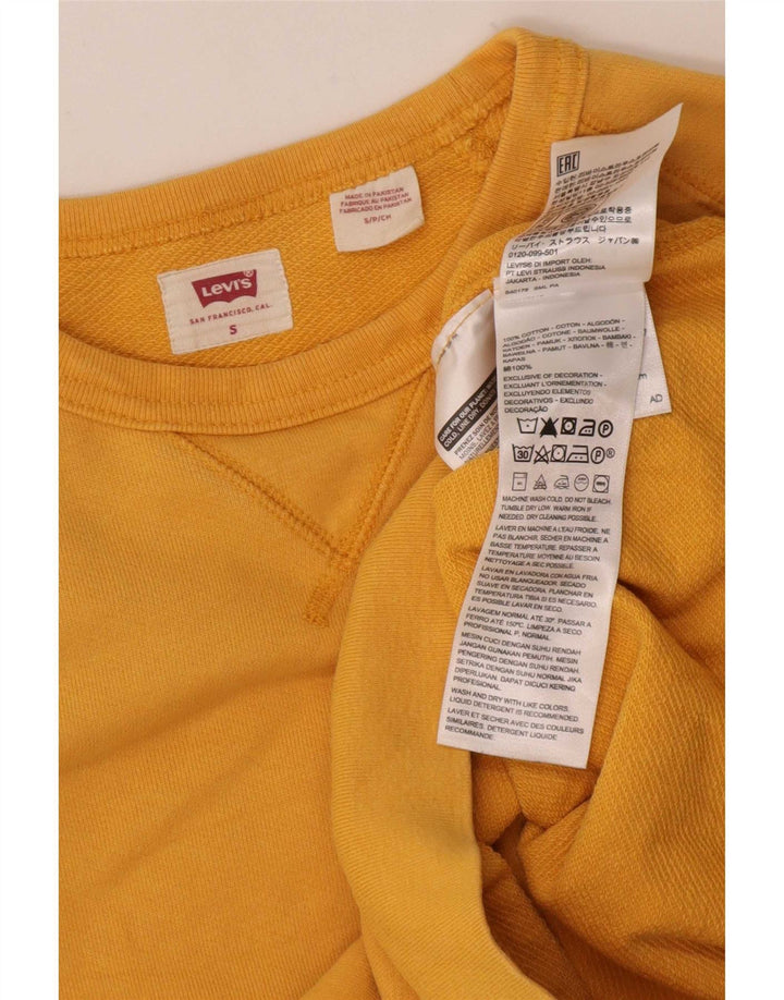 Мужской свитшот Levi's, маленький желтый хлопковый джемпер