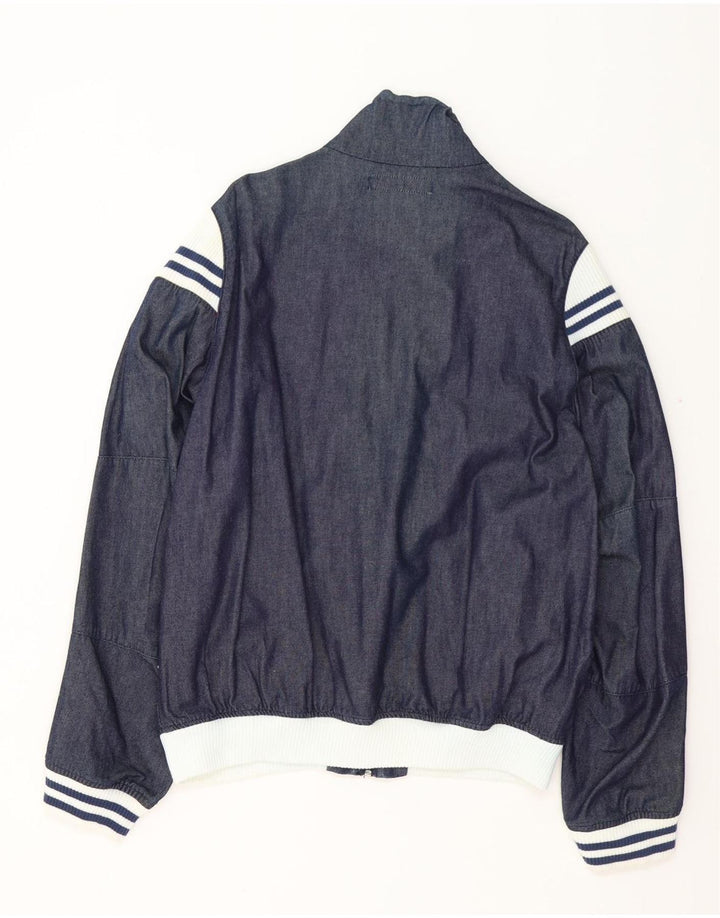 SERGIO TACCHINI Mens Bomber Jacket UK 40 Large Navy Blue Colourblock