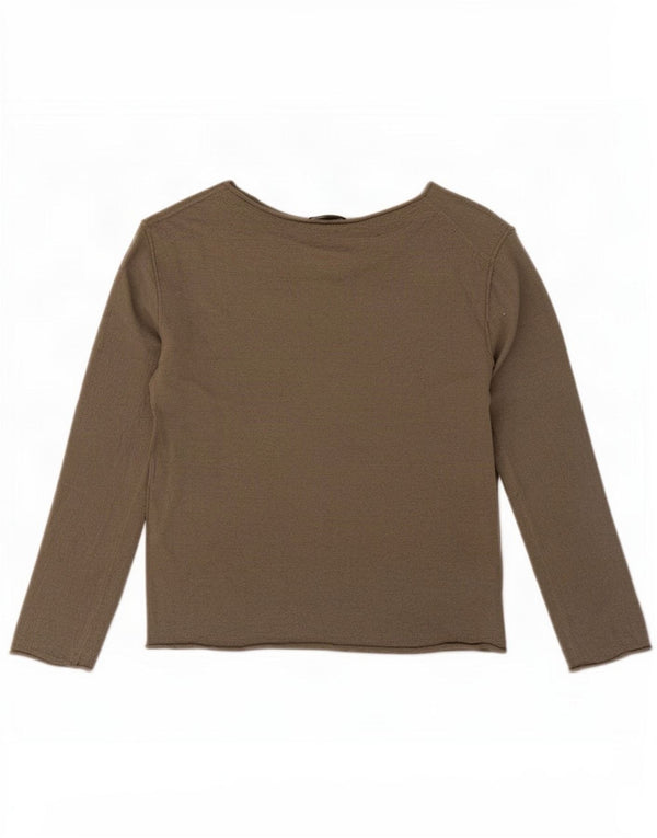 Женский укороченный топ Massimo Dutti с рукавом 3/4 UK 6 XS Хаки