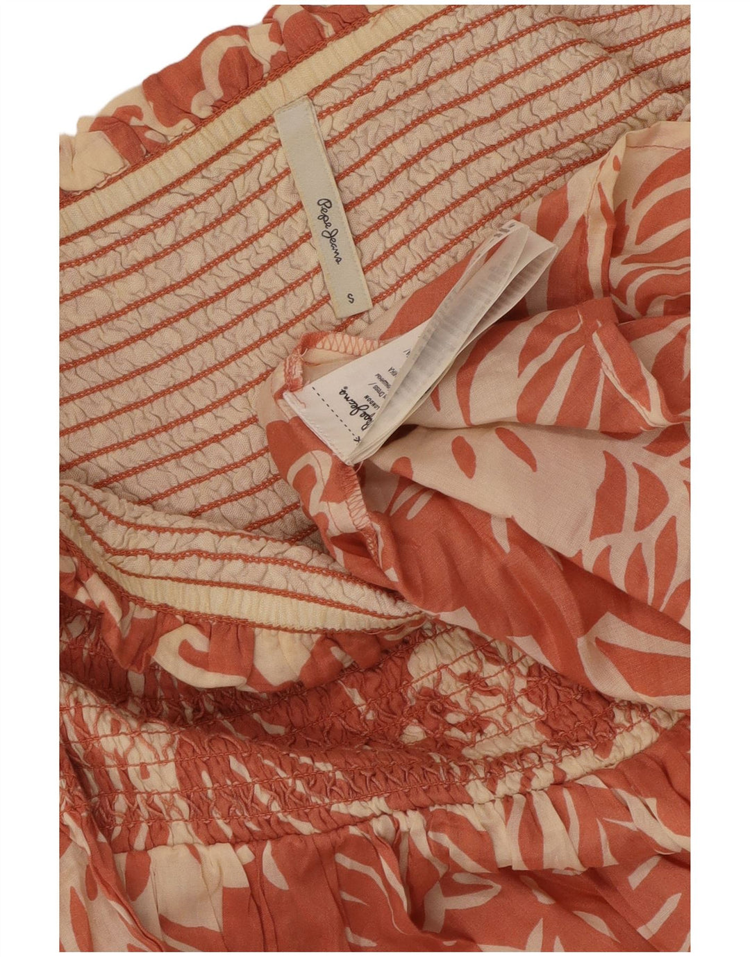 PEPE JEANS Женское платье с открытыми плечами, Великобритания, 8, маленькое розовое вискоза с цветочным принтом