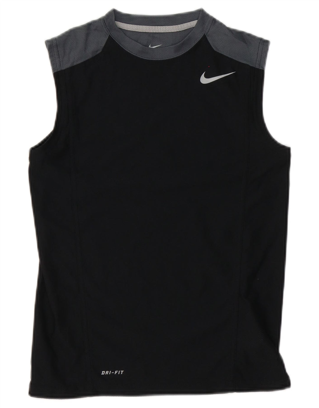 Женский жилет Nike Dri Fit Top UK 10, маленький черный полиэстер с цветными блоками