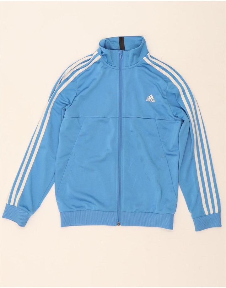 ADIDAS Boys Tracksuit Top Jacket 11-12 Years  Blue Polyester Vintage Adidas and Second-Hand Adidas from Messina Hembry 