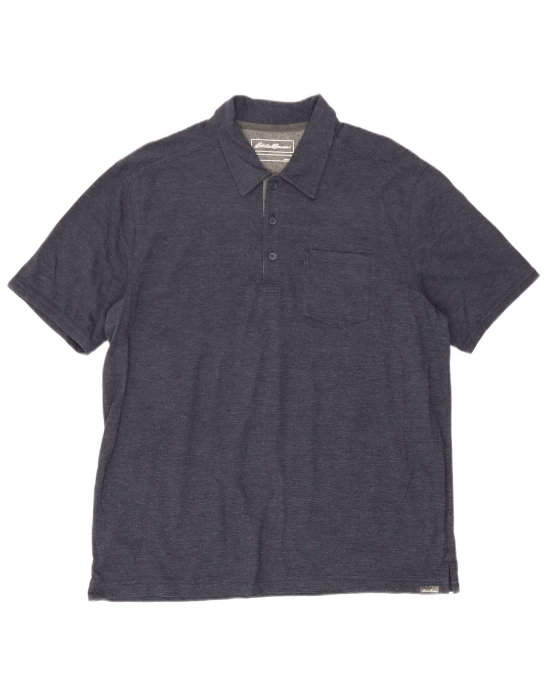 Мужская рубашка-поло Eddie Bauer, темно-синяя, хлопковая