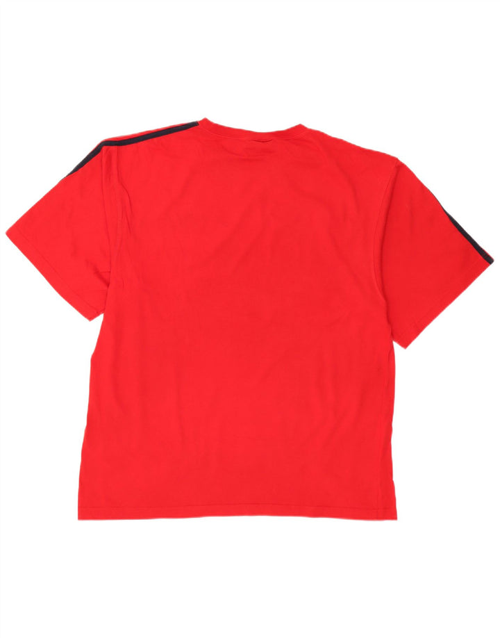 Винтажная мужская футболка Top XL из красного хлопка