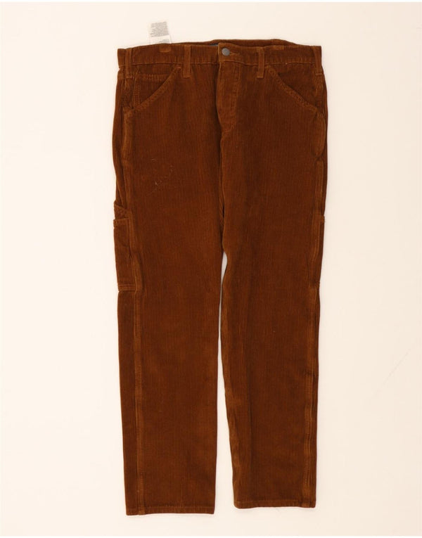 Женские прямые вельветовые брюки LEVI'S W30 L27, коричневые, хлопковые