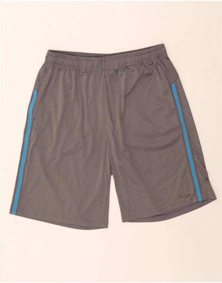 REEBOK Mens Sport Shorts XL  Grey Polyester Vintage Reebok and Second-Hand Reebok from Messina Hembry 