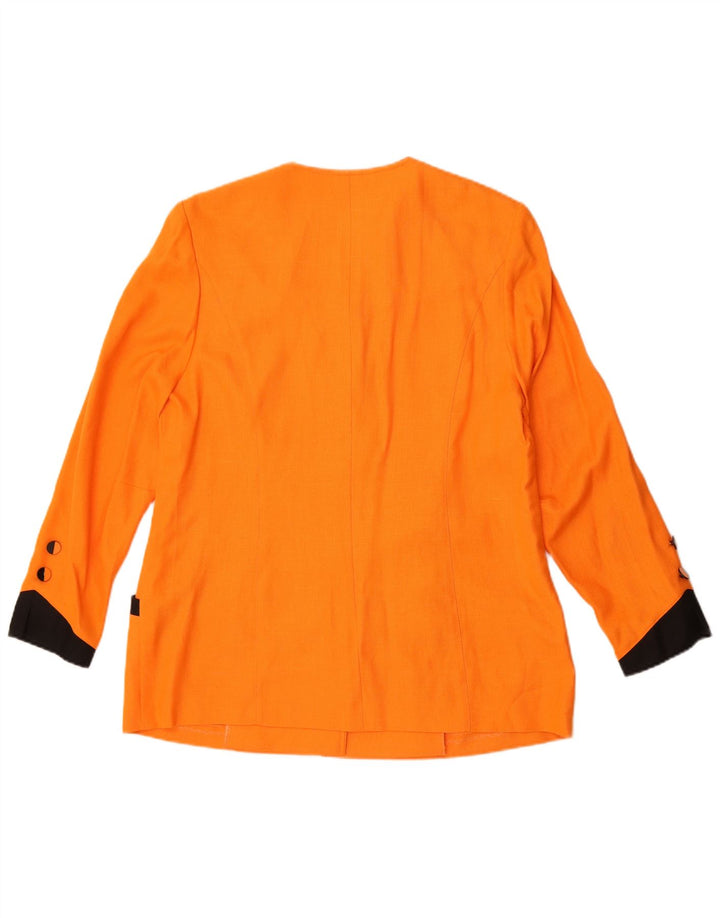 Женский блейзер Fink Modell на 5 пуговицах, Великобритания, 18 XL, оранжевый с цветными блоками