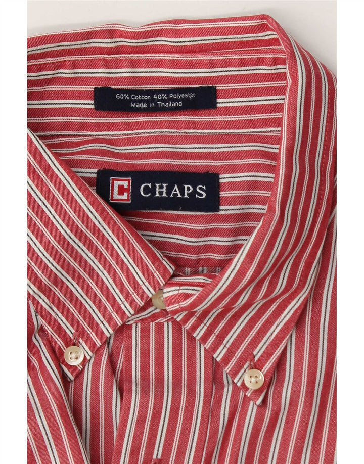 Мужская рубашка Chaps XL из хлопка в красную полоску