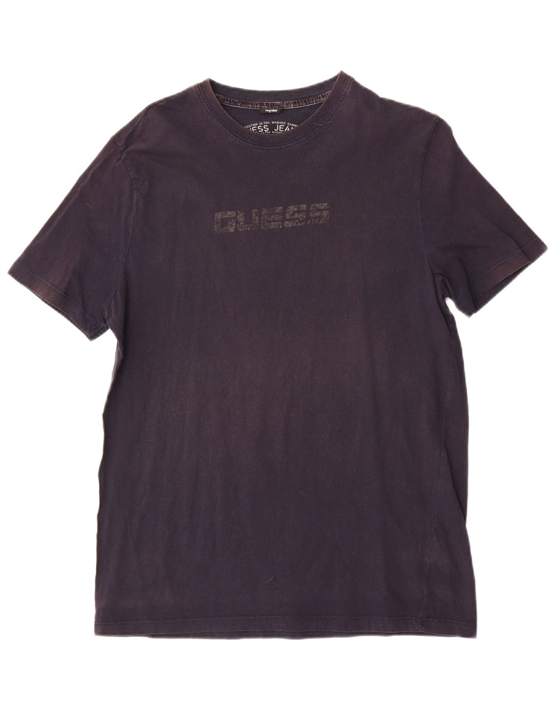 Мужская футболка Guess Regular с рисунком, большой размер, темно-синий, хлопок