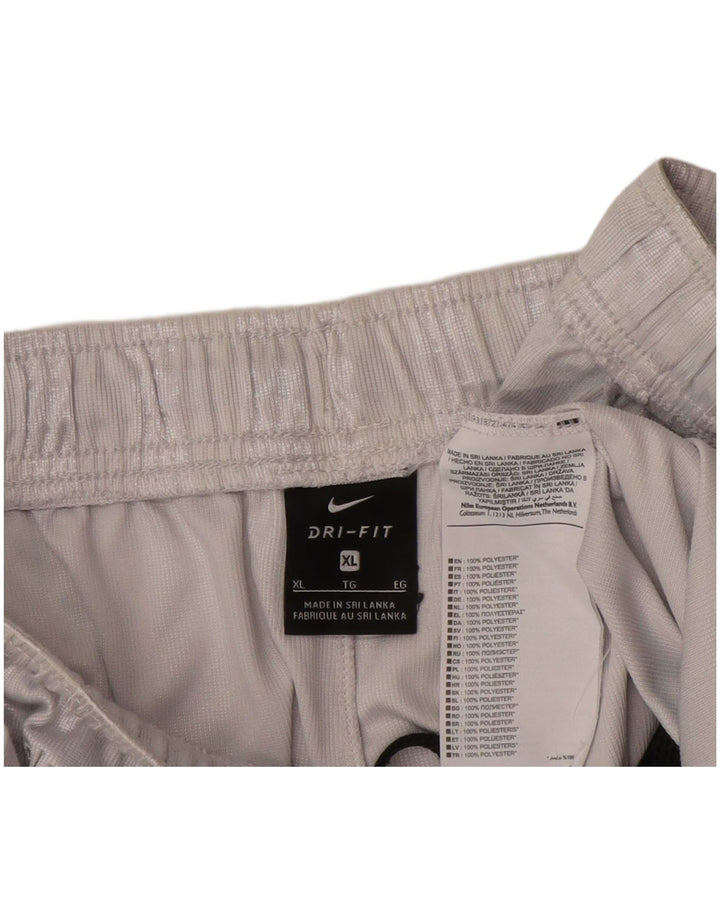 Мужские спортивные шорты Nike Dri Fit XL, полиэстер серого цвета в полоску